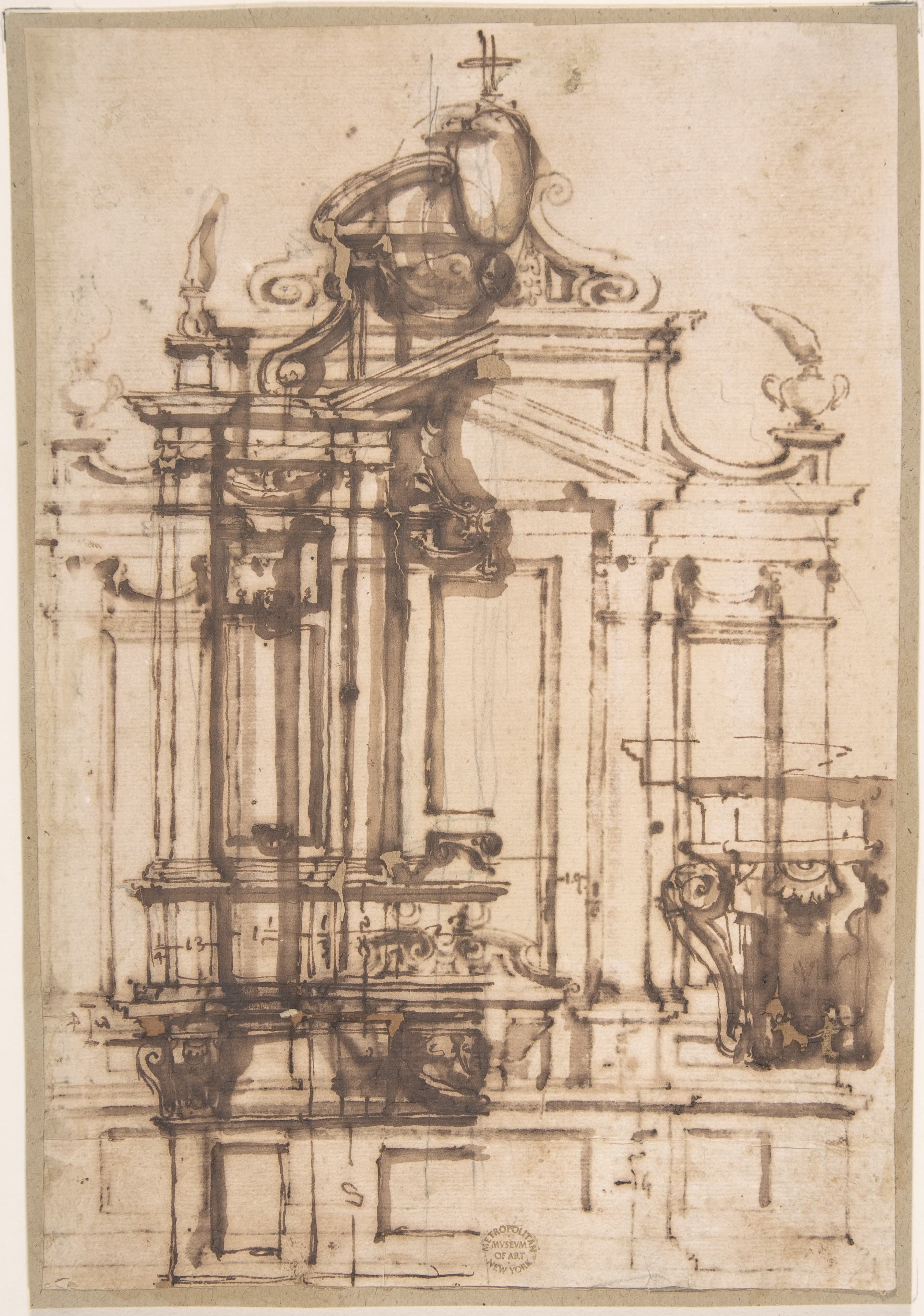 A sixteenth century architectural drawing.